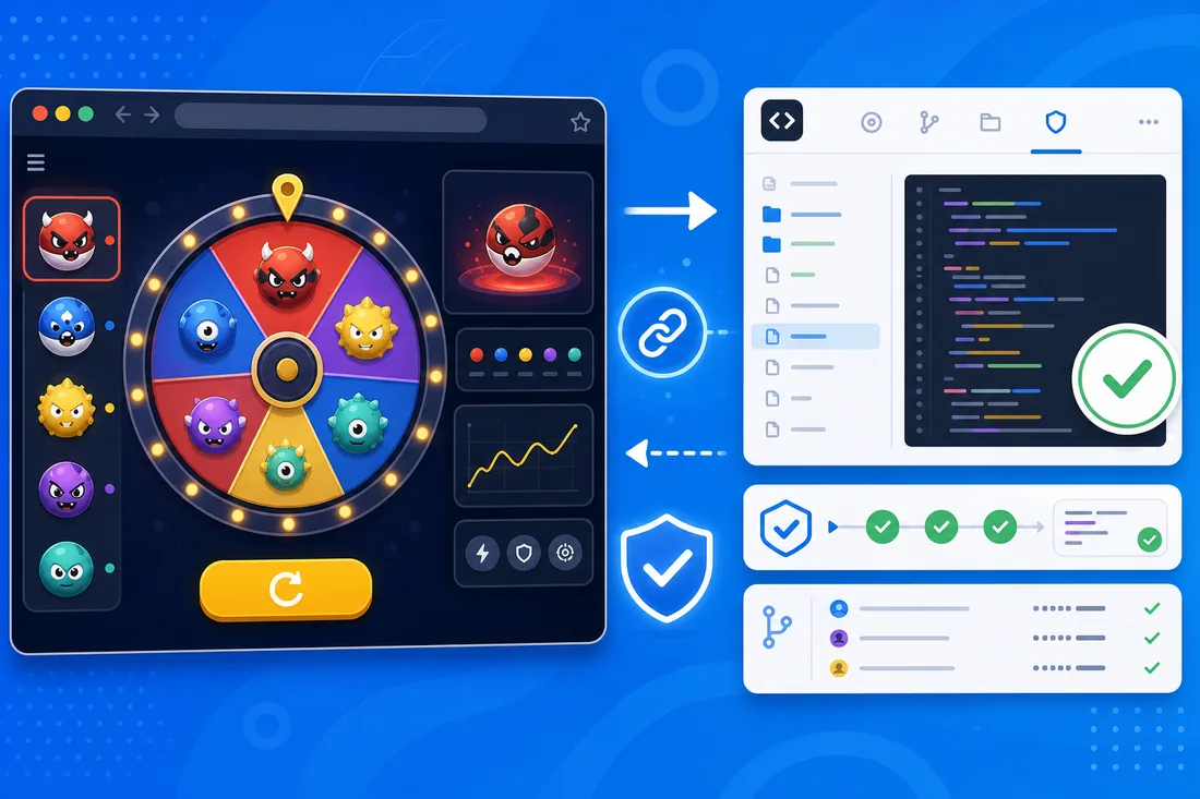 ブラウザ版ポケモンルーレットとGitHubソースリポジトリの確認パネル